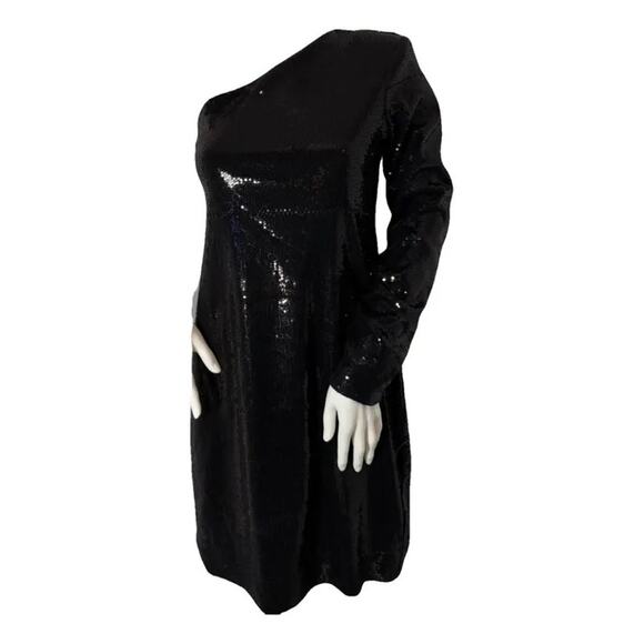 BCBGeneration One-Shoulder Sequin Midi Dress - Picture 1 of 8